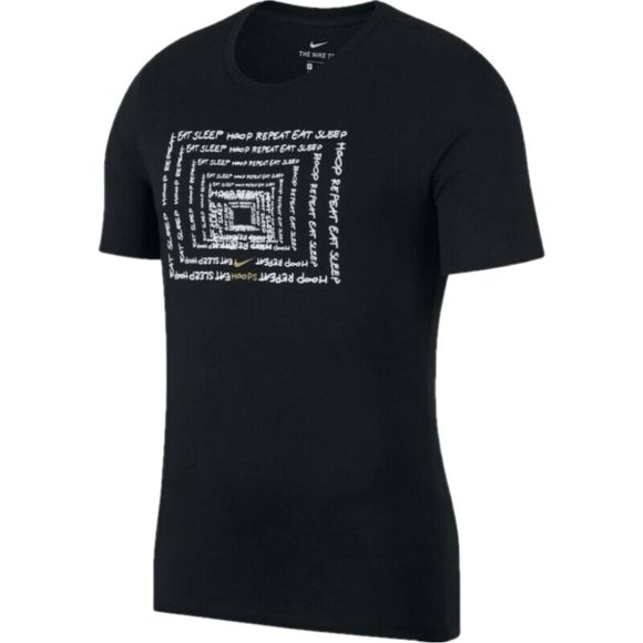 Nike Men's Graphic Black "Eat Sleep Hoop Repeat" - Picture 1 of 3